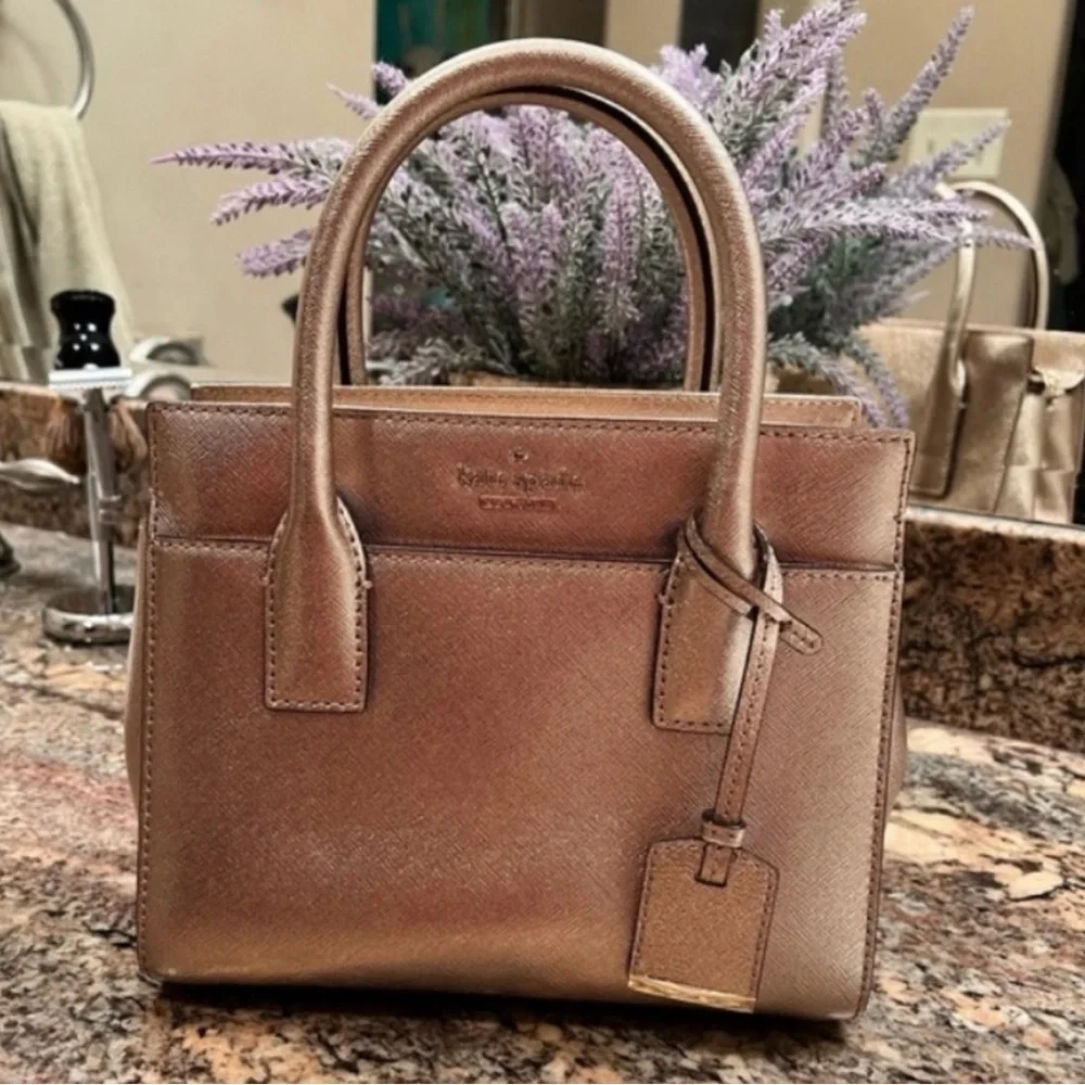 Kate Spade Metallic Rose Gold Tote Bag